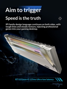 คีย์บอร์ด IPI QBZ <span class=keywords><strong>65</strong></span> แบบปรับแต่งได้ ตัวเครื่องอะลูมิเนียมทั้งหมด ไฟ RGB Backlit สำหรับเล่นเกมแบบมีสาย สวิตช์แม่เหล็ก คีย์บอร์ดเกมมิ่งแบบ Mechanical E-Sports - Product Image 3