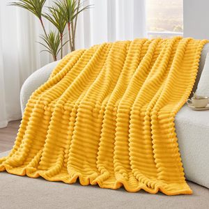 Couverture en flanelle douce <span class=keywords><strong>et</strong></span> chaude 100% polyester, jacquard côtelé 3D, rayée, moelleuse, de couleur violette, tricotée, décorative, pour canapé, style <span class=keywords><strong>plaid</strong></span> - Product Image 2