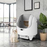 Bac à litière pour chat automatique extra large, écologique, sans odeur, 68L, nettoyage automatique, commande par application, nettoyage facile, design fermé, fabriqué en matériaux durables
