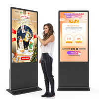 43/49/55/65/75/86/100 pouces intérieur/extérieur 4k écran tactile led/lcd panneau d'affichage android totem publicité kiosque de signalisation numérique
