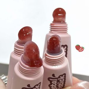 カプチーニ ウォータリークリスタル シャイニー キュート リキッドリップスティック ノンスティッキー モイスチャライジング フルーティ ストロベリージャム リップグロス キーホルダー付き - Product Image 3