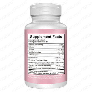 Vendita calda 1000mg Softgel Ultra sbiancante liposomale L-glutatione capsula Private Label glutatione per adulti - Product Image 2