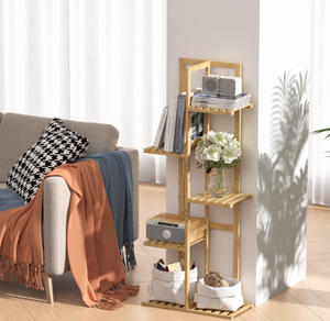 Soporte de Madera para Macetas de Alta Calidad y Ecológico, de 5 Niveles y 6 Macetas, Moderno y Clásico, para Interiores y Exteriores, Estantes de Exhibición para Plantas, Marca <span class=keywords><strong>XNS</strong></span> - Product Image 3