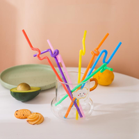Soton Offres Spéciales coloré thé à bulles divers strié en gros boisson jus cafés en plastique thé à bulles paille paille Pla pailles