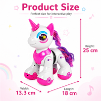 TOPSKY TOYS Kuda Robot Elektrik Interaktif Anak Unicorn 2.4G Remote Control Sensor Sentuh Lampu LED Suara - Penggunaan Dalam/Luar Ruangan