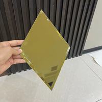 Mirror Gold Wall Panels Peel and Sticker Wall Decor Mirror Glass Mosaic
