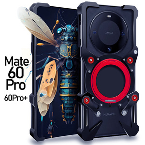 Housse de protection sans cadre en métal aluminium 360 pour Huawei <span class=keywords><strong>Mate</strong></span> 70 60 50 40 RS / 70 60 50 40 <span class=keywords><strong>30</strong></span> Pro Creative Hollow Cover + Lanyard - Product Image 5