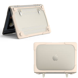 Para <span class=keywords><strong>Apple</strong></span> <span class=keywords><strong>Macbook</strong></span> <span class=keywords><strong>Pro</strong></span> 13,3 <span class=keywords><strong>2022</strong></span> cubierta protectora con soporte plegable parachoques de TPU transparente cubierta resistente para computadora portátil antiarañazos - Product Image 2