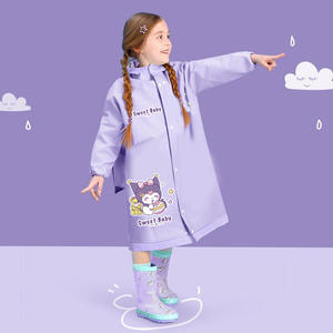 Imperméable pour enfants en gros avec grand chapeau à large bord, sac d'école pour garçons et filles, imperméable pour enfants, randonnée en plein air, <span class=keywords><strong>cape</strong></span> <span class=keywords><strong>de</strong></span> <span class=keywords><strong>pluie</strong></span> pour étudiants - Product Image 3