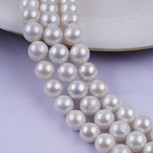 Chaîne de perles d'Edison blanches Zhuji 11-13 mm, promotion limitée sur les perles d'eau douce naturelles roses, produit semi-fini en gros - Product Image 2