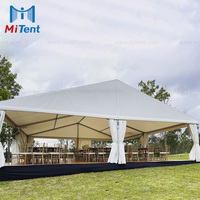 Tenda Pernikahan Mewah untuk 100 Orang, Tenda Luar Ruangan Guangzhou, Ukuran 2000-3000mm, Tahan Air, Tahan Angin 100km/jam, Empat Musim, Tahan Api