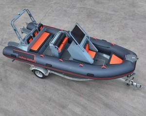 Bateau pneumatique semi-rigide en aluminium de 19 pieds (580 cm) à coque en V profond, soudé en aluminium, avec certification CE, prix usine - Product Image 3