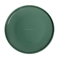 JW Chine Prix d'usine Prêt à expédier 16 Pièces Vaisselle de table de luxe verte en céramique et grès Sets d'assiettes