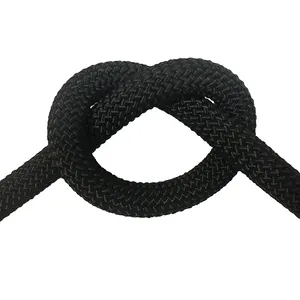 10mm black braided polyester mountain climbing safety packing rope