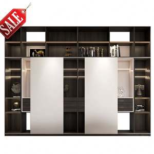 Doble Del cajón Ropa Precio Justo Tela Lujo Fibra Armario De Cuatro Puertas postigos - Product Image 4