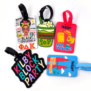 Etiqueta de Equipaje 3D Personalizada de PVC Resistente, Material de Goma, MOQ Bajo, para Maleta, Etiqueta de Viaje - Product Image 1