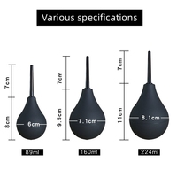 Boule bleue en gel de silicone pour anus anal, colon, lavement, douche rectale, nettoyage anal, plug anal, jouet sexuel pour couple