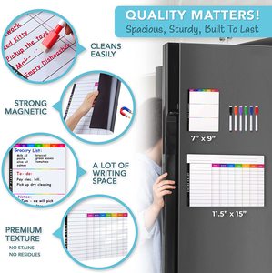 Lớn bằng văn bản không gian khô-xóa Magnetic việc vặt biểu đồ bảng cho tổ chức gia đình làm việc lịch trình - Product Image 5