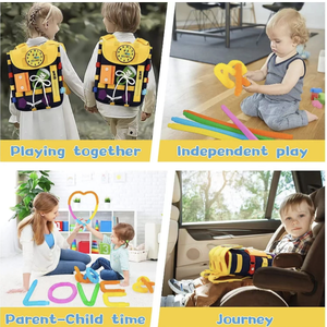 Zaino sensoriale personalizzabile in età prescolare bambino occupato tavola Montessori giocattoli educativi simpatico tema animale ADHA attività bambino - Product Image 5