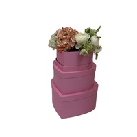 Boîte à fleurs rose de haute qualité en forme de coeur de vente à bas prix pour la Saint-Valentin