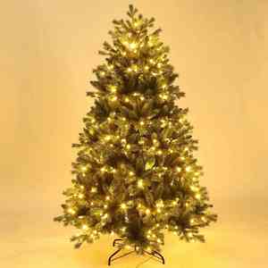 Mixed PE & PVC Dense Green Christmas <b>Tree</b> with <b>Lights</b> - Product Image 2