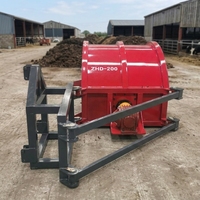 HINDA Machine à Compostage d'Engrais Organique Traînée par Tracteur 50 CV, Retourneur de Compost à Contrôle Facile, Capacité 500 m³/h