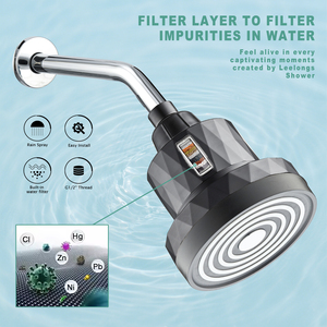 Pomme <span class=keywords><strong>de</strong></span> <span class=keywords><strong>douche</strong></span> filtrante à 10/15/20 étages, 6 pouces, haute <span class=keywords><strong>pression</strong></span>, pluie supérieure, <span class=keywords><strong>pour</strong></span> <span class=keywords><strong>eau</strong></span> dure, réduit les produits chimiques et le chlore - Product Image 2