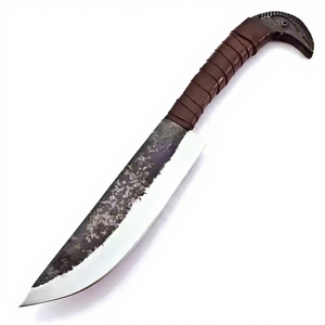 Couteau utilitaire médiéval forgé à la main en acier à haute teneur en carbone, lame pleine longueur de 130 mm, style antique Viking, pour la chasse - Product Image 1