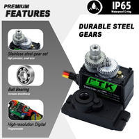 Servomoteur numérique PTK 7465W MG 9g 1/8 étanche 180° 5kg à engrenages métalliques pour voiture RC à aile fixe