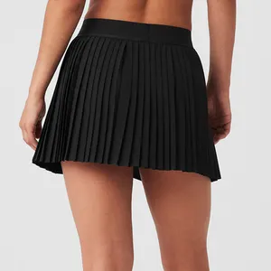 Falda DE TENIS plisada personalizada de doble capa 2 en 1 de nailon estilo envoltura suave pantalones cortos interiores de secado rápido bádminton Golf Aces falda de tenis
