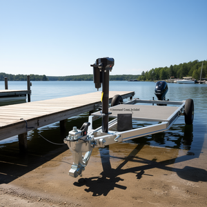 Cric électrique 12V DC pour remorque, capacité 3500 lb, jambe de levage de 27 pouces pour remorques de bateaux et embarcations, housse étanche incluse - Product Image 2