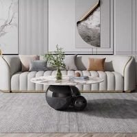Table basse en verre italienne moderne et minimaliste, ensemble de meubles de salon de luxe léger, petit mobilier créatif pour la maison Geshang