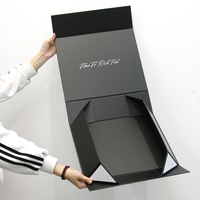 Boîte cadeau pliable magnétique A5 avec logo UV personnalisé, boîte d'emballage rigide en carton de luxe pour vêtements, chaussures et articles de luxe
