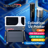 Imprimante UV cylindrique à large diamètre Kingjet, imprimante rotative à taille réglable pour bouteilles de vin isothermes