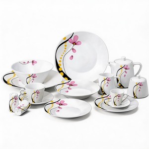 Juego <span class=keywords><strong>de</strong></span> <span class=keywords><strong>Vajilla</strong></span> <span class=keywords><strong>de</strong></span> <span class=keywords><strong>Porcelana</strong></span> con Diseño Floral <span class=keywords><strong>de</strong></span> la Marca Harvit, 47 Piezas, para 8 Personas, para Fiestas - Product Image 2