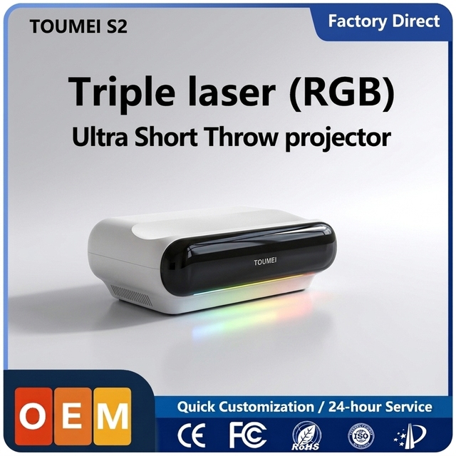 Factory Price Customized RGB Laser Projector 1080P Android Portable Short Throw Projectors for Home Theater Ready to Ship