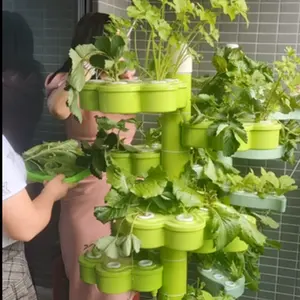 Indoor Farm Ernte frischen Salat Gemüse Pflanze Büro Balkon nach Hause beste Wahl Auto Hydro ponik Bewässerungs anlage Turm