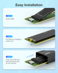 FIDECO yeni tasarı<span class=keywords><strong>m</strong></span> USB3.1 C <span class=keywords><strong>M</strong></span>.2 B anahtar B + <span class=keywords><strong>M</strong></span> anahtar Nvme Ngff Pcie SSD kutusu kasa 10gbps yüksek hızlı sabit disk SSD muhafaza - Product Image 5