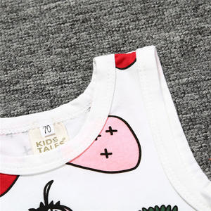 Cuentos para niños 2025 verano chaleco para niños camiseta sin mangas versátil fruta INS diseño estilo Casual 100% <span class=keywords><strong>ropa</strong></span> de algodón para bebé - Product Image 5