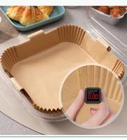 Papier sulfurisé biodégradable pour friteuse à air chaud, antiadhésif, imperméable, résistant à la graisse, haute température, sûr pour les aliments, pour la cuisson