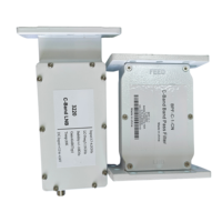 LNB professionnel 3,7-4,2 GHz bande C, filtre passe-bande anti-5G bande C et double horn d'entrée.