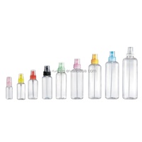 Flacon pulvérisateur carré en plastique 50ml 60ml 75ml 100ml, vaporisateur cosmétique à brume fine, rechargeable, pour voyage