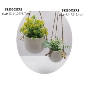 <span class=keywords><strong>Vase</strong></span> en céramique <span class=keywords><strong>à</strong></span> suspendre <span class=keywords><strong>au</strong></span> <span class=keywords><strong>mur</strong></span> de style nordique pour décor de cour extérieure - Product Image 2