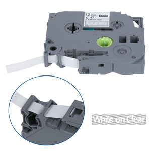 Cinta de etiqueta privada Weemay blanca sobre transparente de <span class=keywords><strong>12mm</strong></span> Compatible con <span class=keywords><strong>Brother</strong></span> 135 TZe135 TZe para impresora de etiquetas de cinta P-Touch - Product Image 3