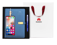 Cadeaux d'affaires pour les clients avec logo Planificateur de Powerbank personnalisé Carnet de notes de chargement sans fil intelligent avec stylo et bouteille