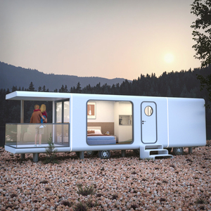 Cápsula viva móvil de lujo de 9m con balcón expansivo Casas prefabricadas cómodas para relajarse - Product Image 1