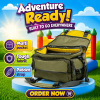 Sac de pêche à la carpe imperméable en polyester à trois couches, grande capacité, avec bandoulière pour canne à pêche et rangement d'équipement de plein air