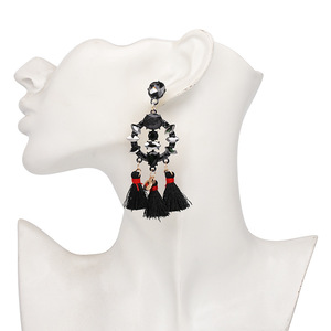 Peri'wu — boucles d'oreilles <span class=keywords><strong>en</strong></span> <span class=keywords><strong>strass</strong></span> pour femmes, nouvelle mode, <span class=keywords><strong>lustre</strong></span>, style Boho, longues franges - Product Image 5