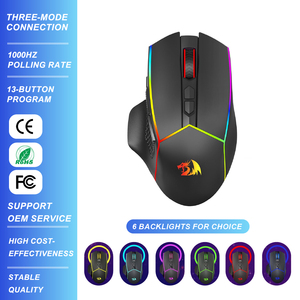<span class=keywords><strong>Redragon</strong></span> 2,4G inalámbrico con cable BT RGB retroiluminado Gaming Mouse 8000 DPI 13 botones Programa 1000Hz Tasas de sondeo Gaming Mouse - Product Image 1
