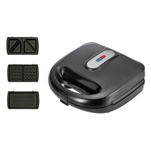 220v 110v US UK 3 in One Changeable Plate Waffle Donut <strong>Cake</strong> Breakfast Biscuit Machine Sandwich <strong>Maker</strong> - Product Image 1